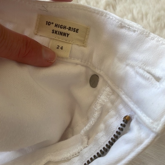 Madewell 10 inch high rise skinny‎ pure white - Picture 5 of 6